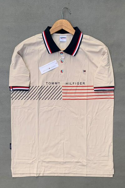 Polo Tommy Hilfiger Beige Homme