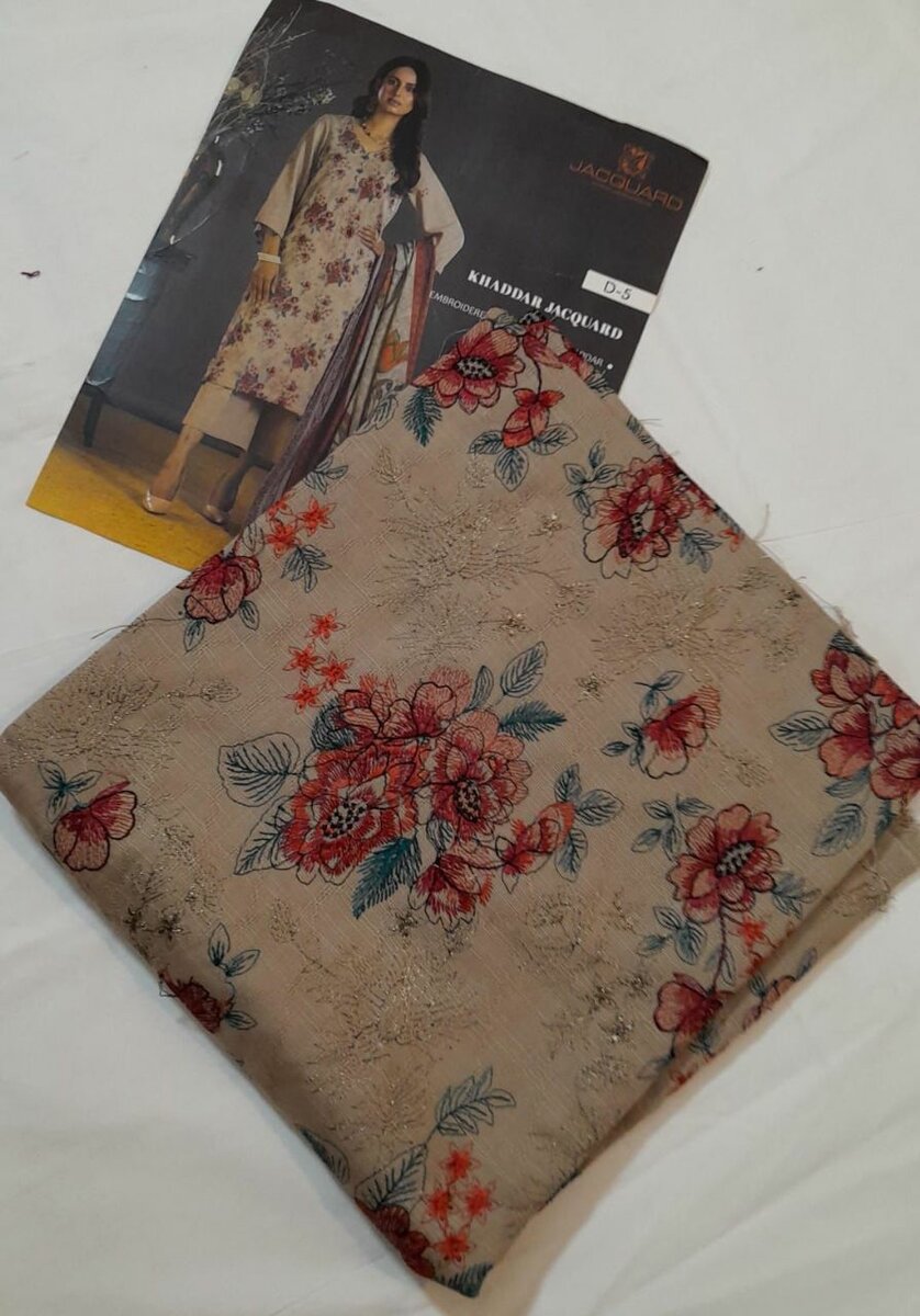 Embroidered slub 3 pc