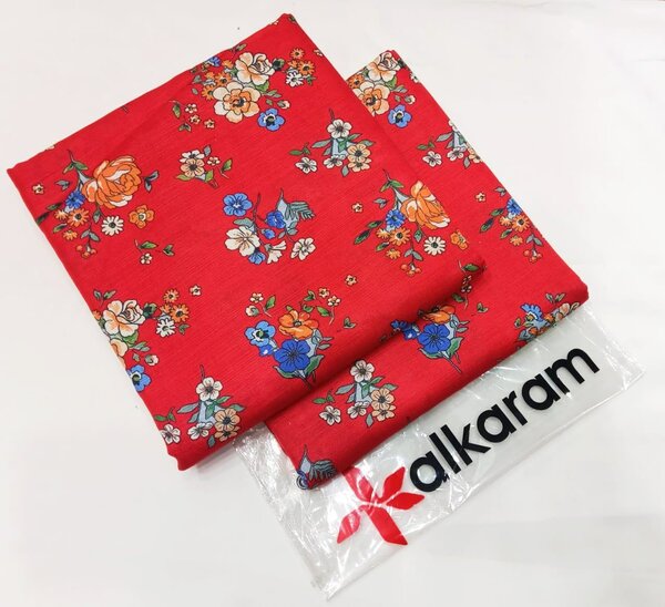 Allover digital print light khaddar. 2 piece. Unstitched