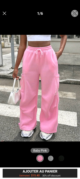 Pantalon Cargo Rose Femme