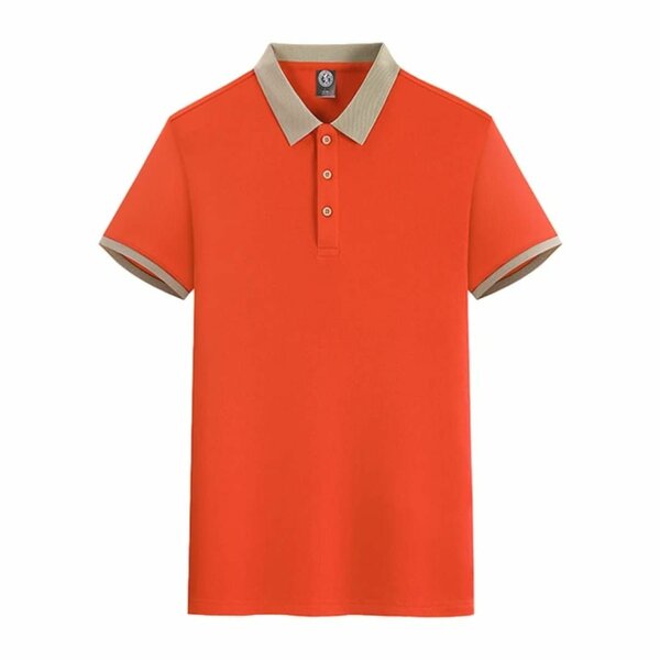 Polo orange pour homme
