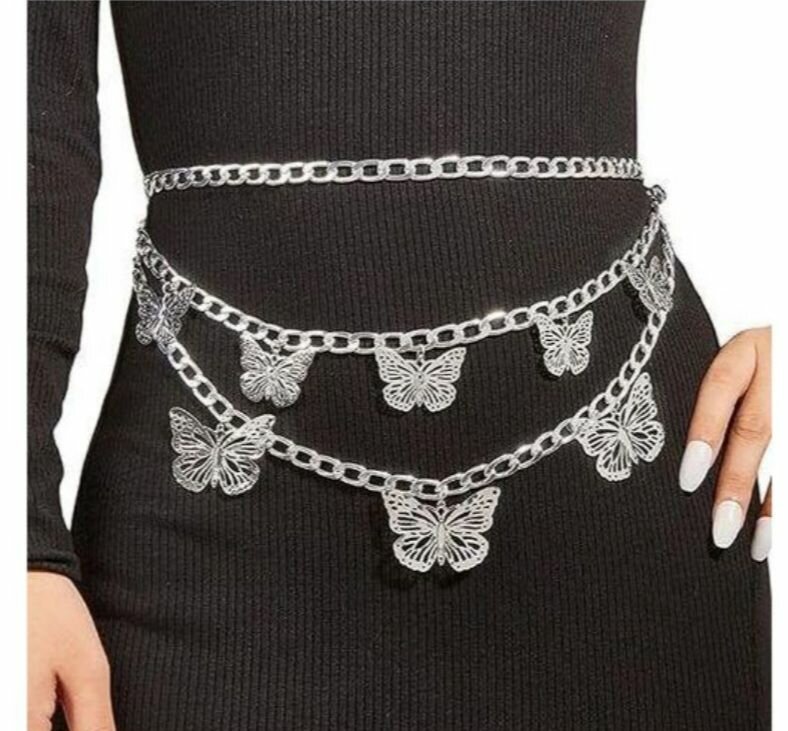 Ceinture chaîne papillons élégante