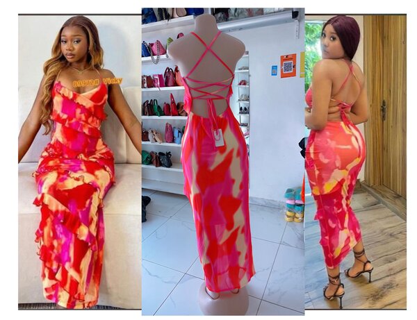 Robe d'été dos-nu colorée