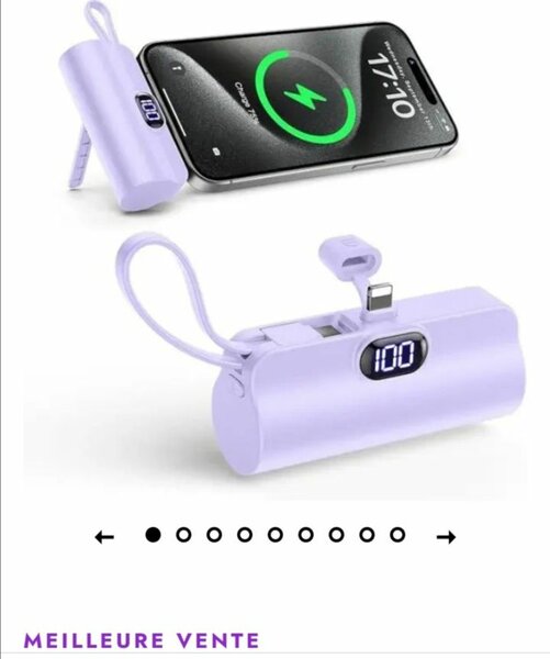 Chargeur Portable 2-en-1