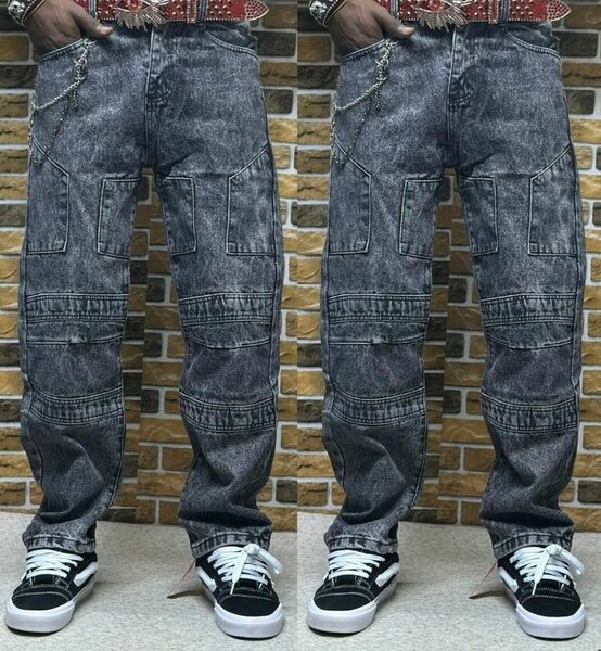 Pantalon cargo en denim