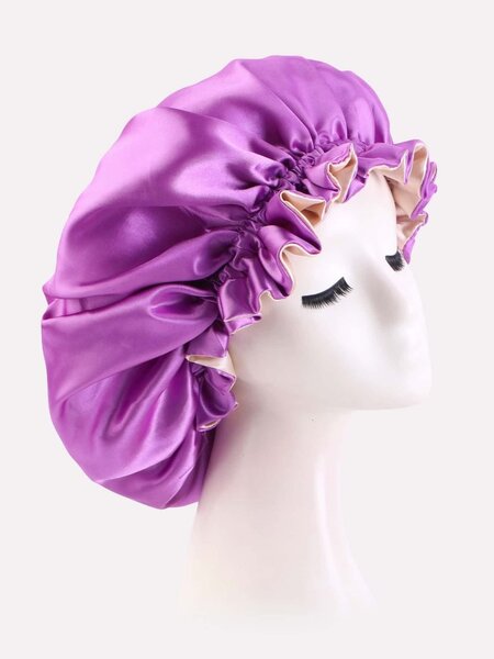 Bonnet en satin réversible chic