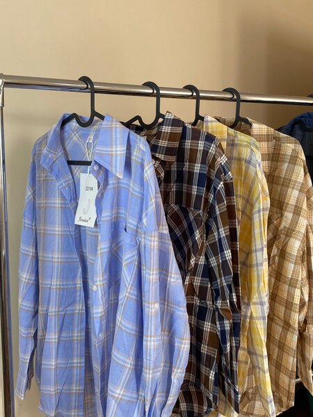 Клетчатая хлопковая тонкая