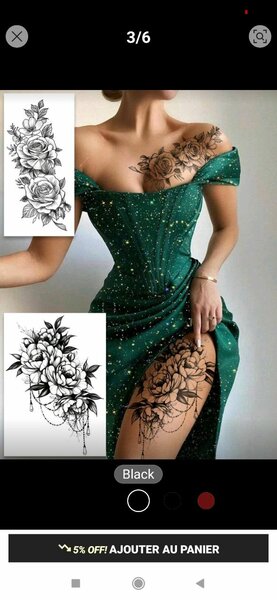 Tatouage Autocollant Floral