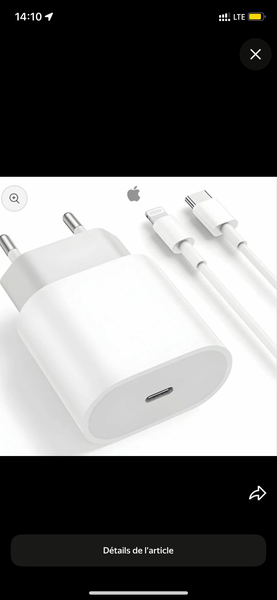 Chargeur USB-C Rapide Apple