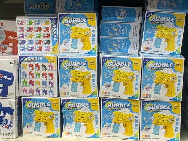 Pistolet à bulles LED enfant