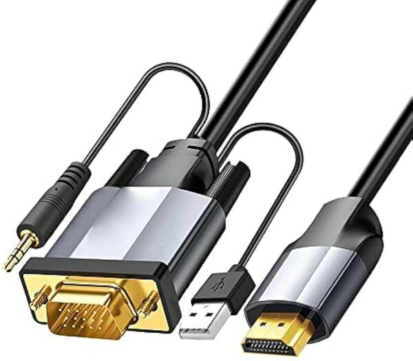 Câble HDMI vers VGA ( audio + usb ) 1,8 mètres
