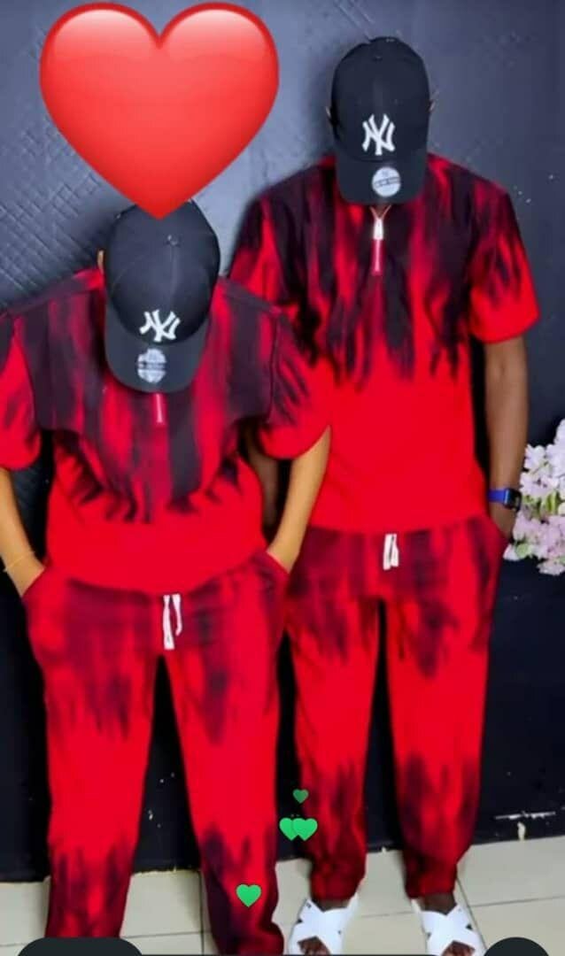 Ensemble tie-dye homme