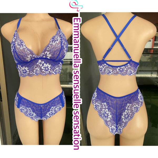 Belle lingerie bleu