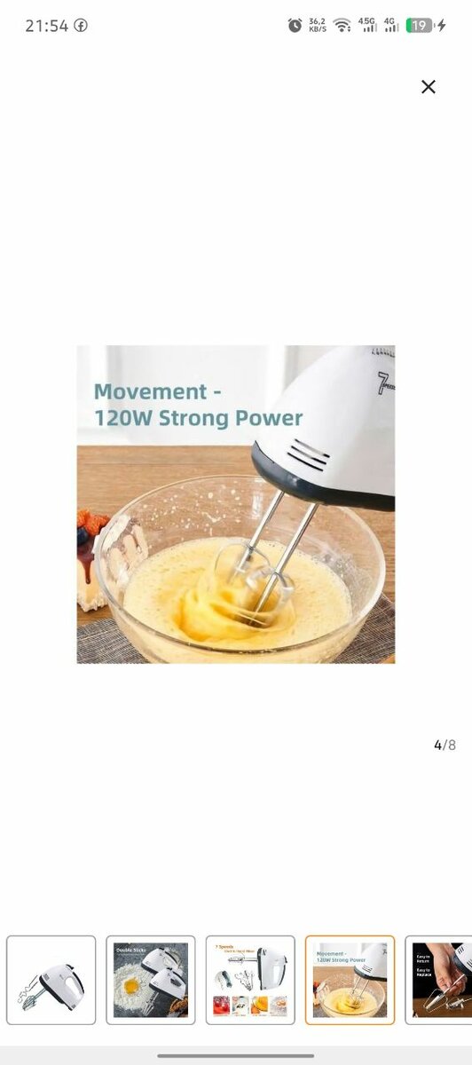 Mixeur Électrique Puissant 120W