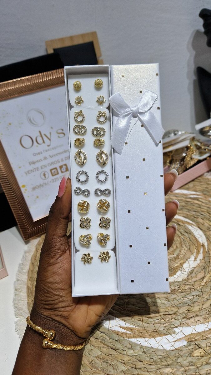 Élégant coffret boucles d'oreilles