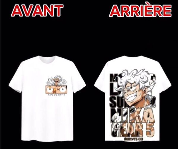T-shirt anime imprimé moderne