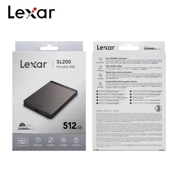 Lexar SL200 SSD Externe 512GB