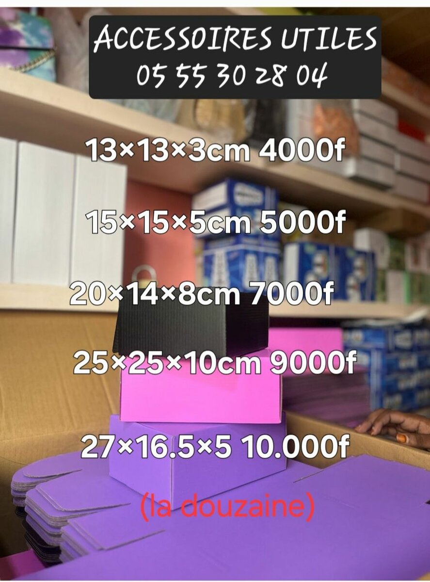 10 emballages colorées