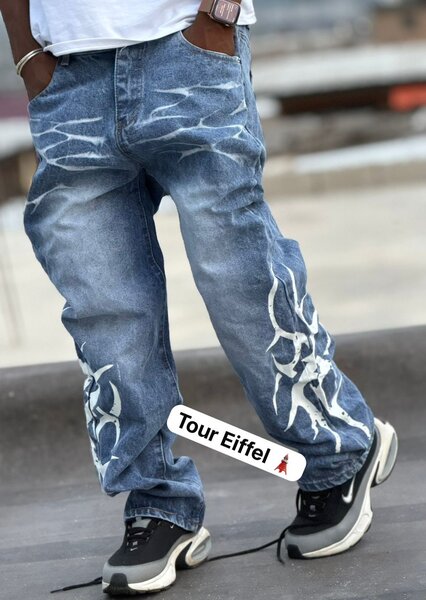 Jean ample graffiti homme