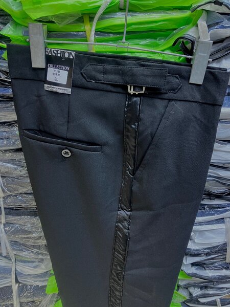 Tuxedo pants with satin line