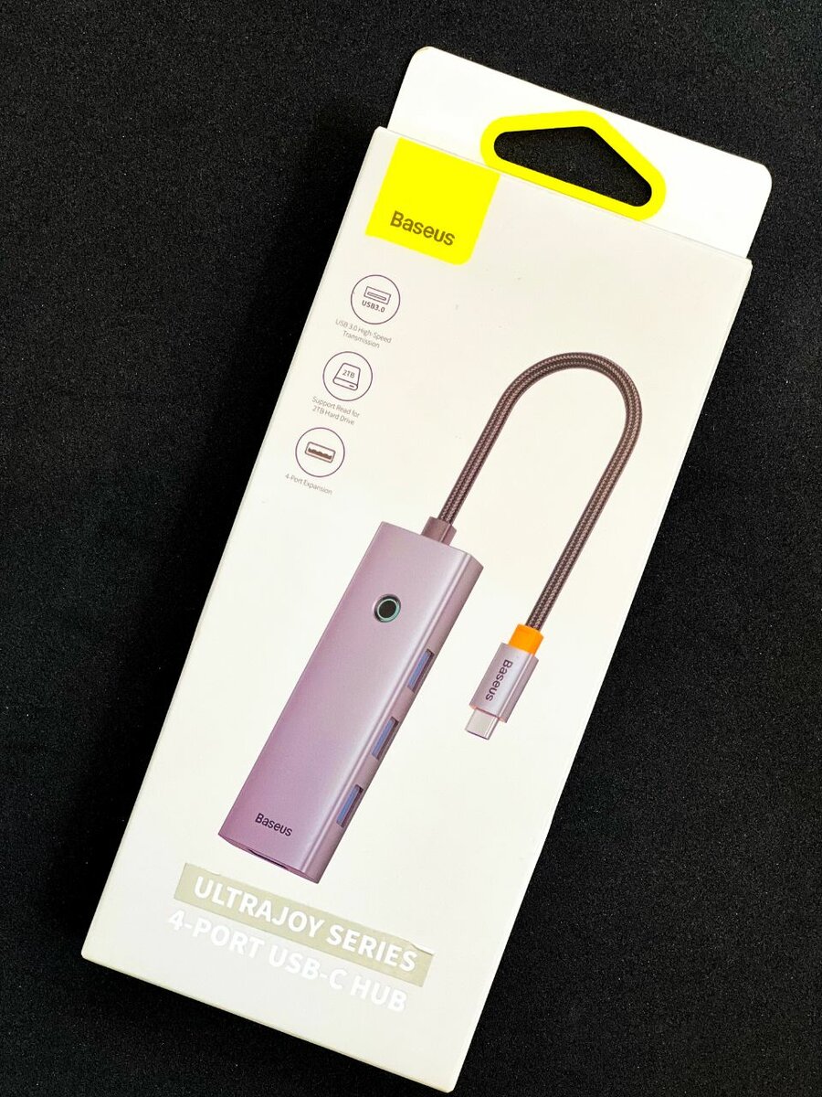 Baseus Flite Series 4-Port HUB  Space Grey（Type-C to  USB)