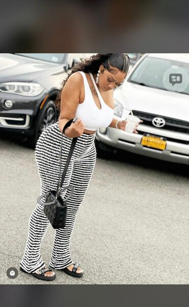 Pantalon rayé élégant femme