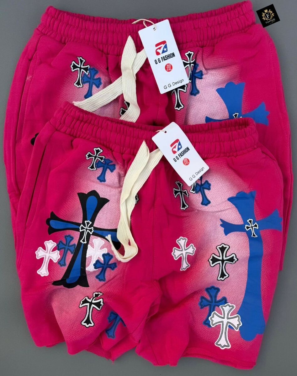 Shorts colorés croix graphiques