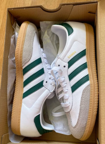 Adidas samba vert-blanc