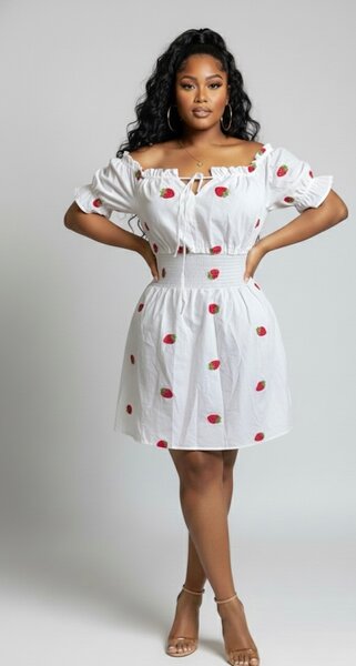 Robe d'été à motifs fraises