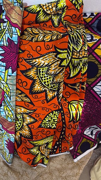 Jupe en Wax colorée