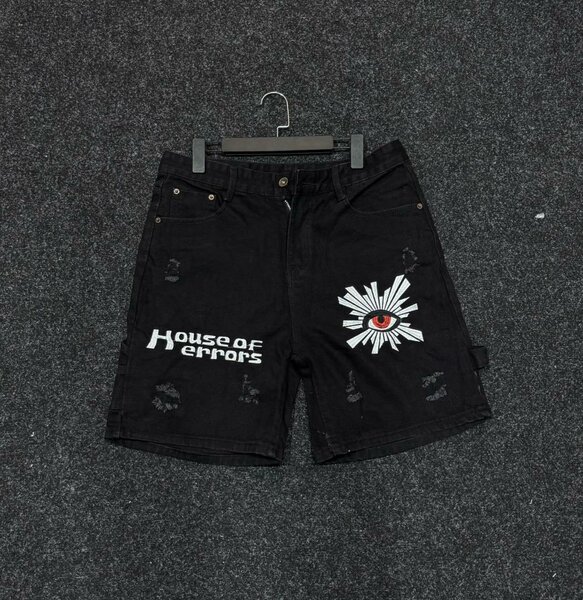 Shorts en jean noir décontracté