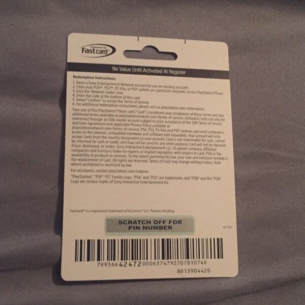 PlayStation gift cards