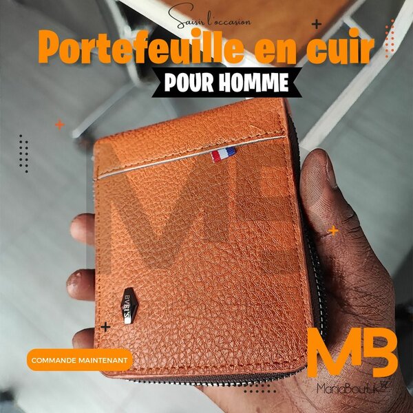Porte-carte en cuir homme