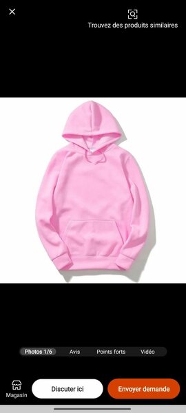 Sweat à Capuche Rose