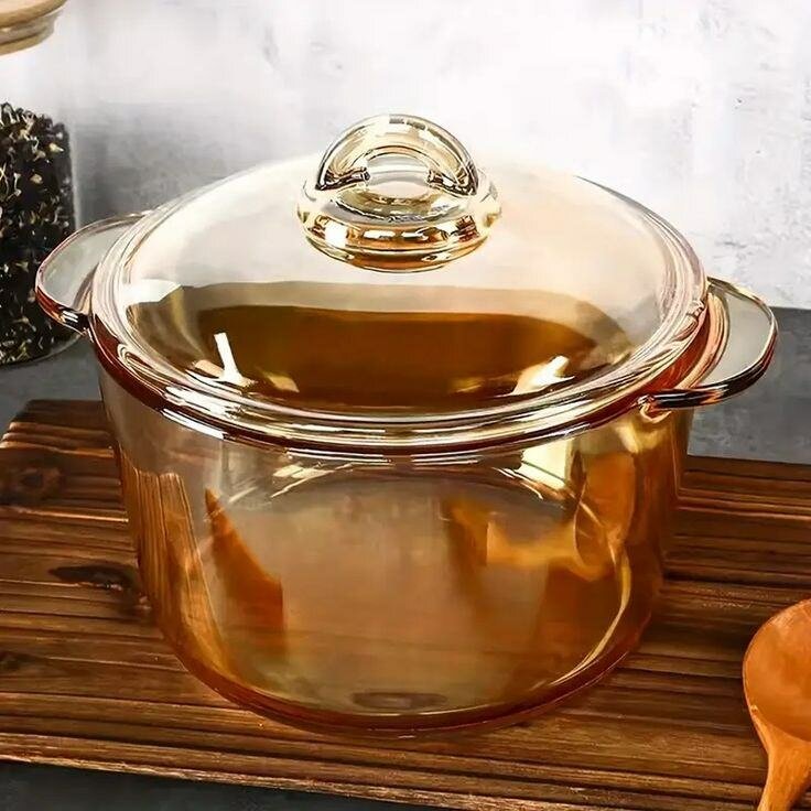 Soupière en verre teinté