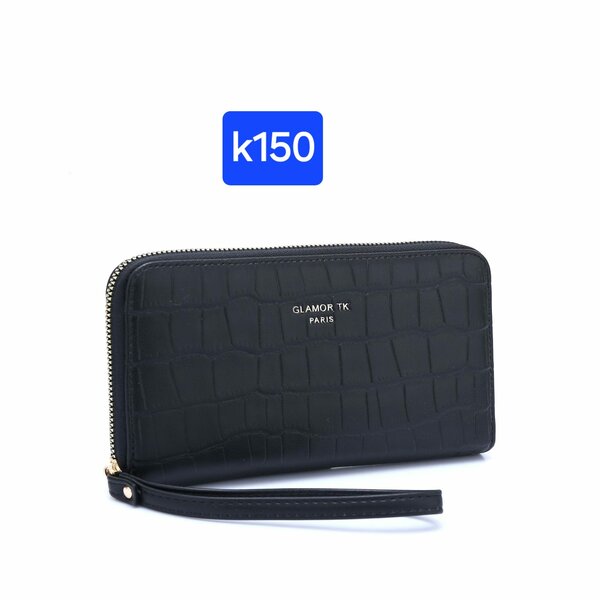 Black crocodile leather wallet