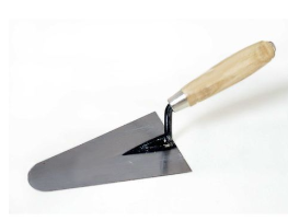 Truelle Lisseuse Macon Ronde, Manche Bois - Lame 20Cm