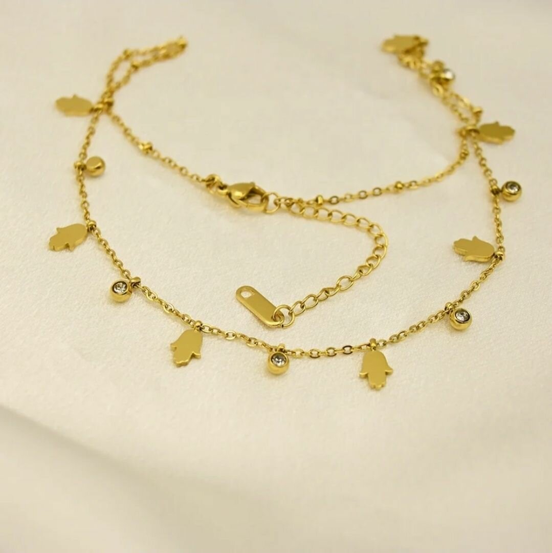 Gold Hamsa Charm Necklace