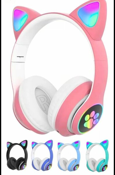 Casque Sans Fil avec Oreilles Lumineuses