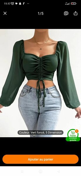 Top élégant à manches longues