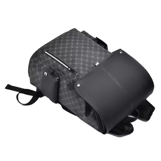 Waterproof leather laptop travel backpack school bag