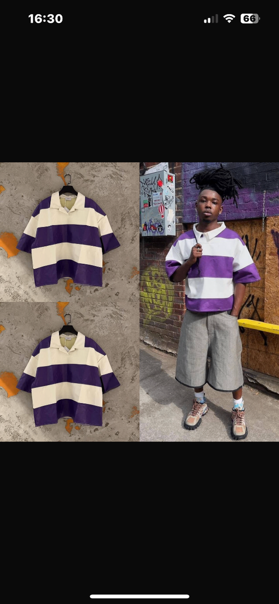 Chemise Polo Rayée Unisexe