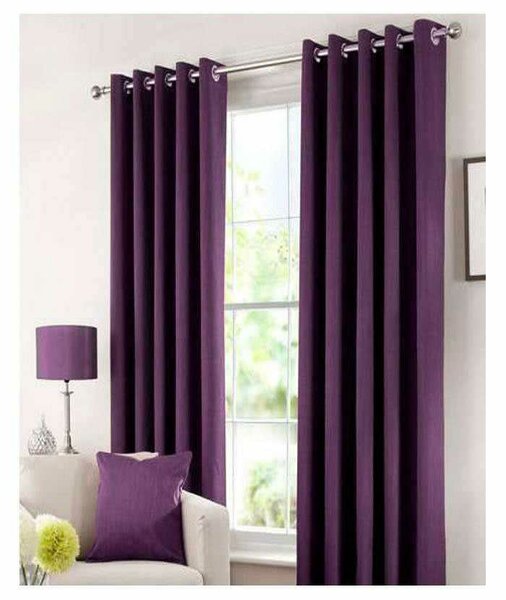 Plain blackout curtains