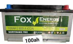 Batterie voiture 100Ah Fox Energy