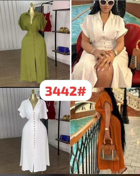 Robe Maxi Boutonnée Été