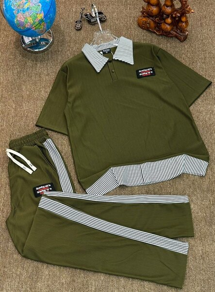 Ensemble casual vert pour homme