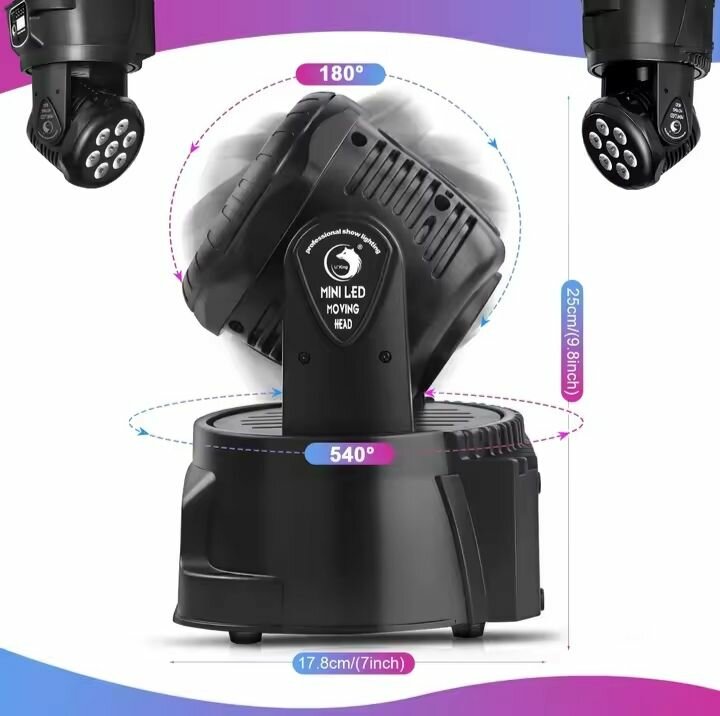 Projecteur LED à tête mobile