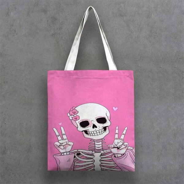 Totebags rose squelette