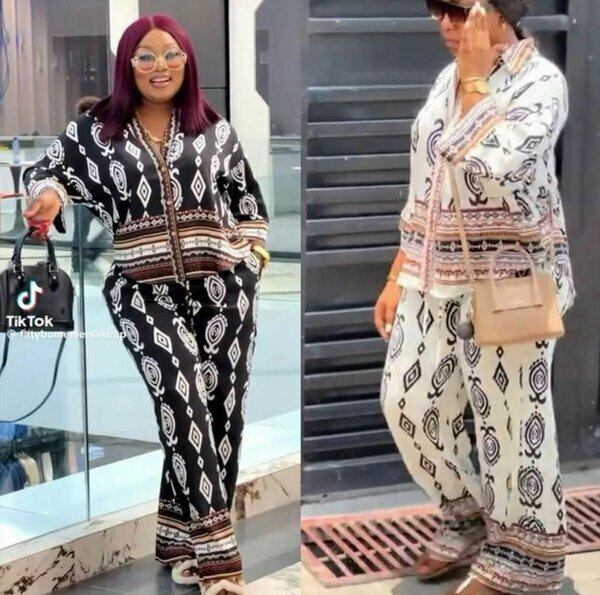 Ensemble femme multicolore imprimé africain