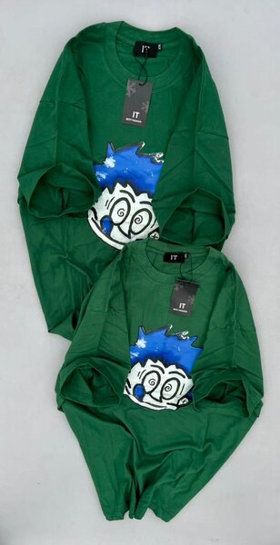 T-shirt verte dessin animé